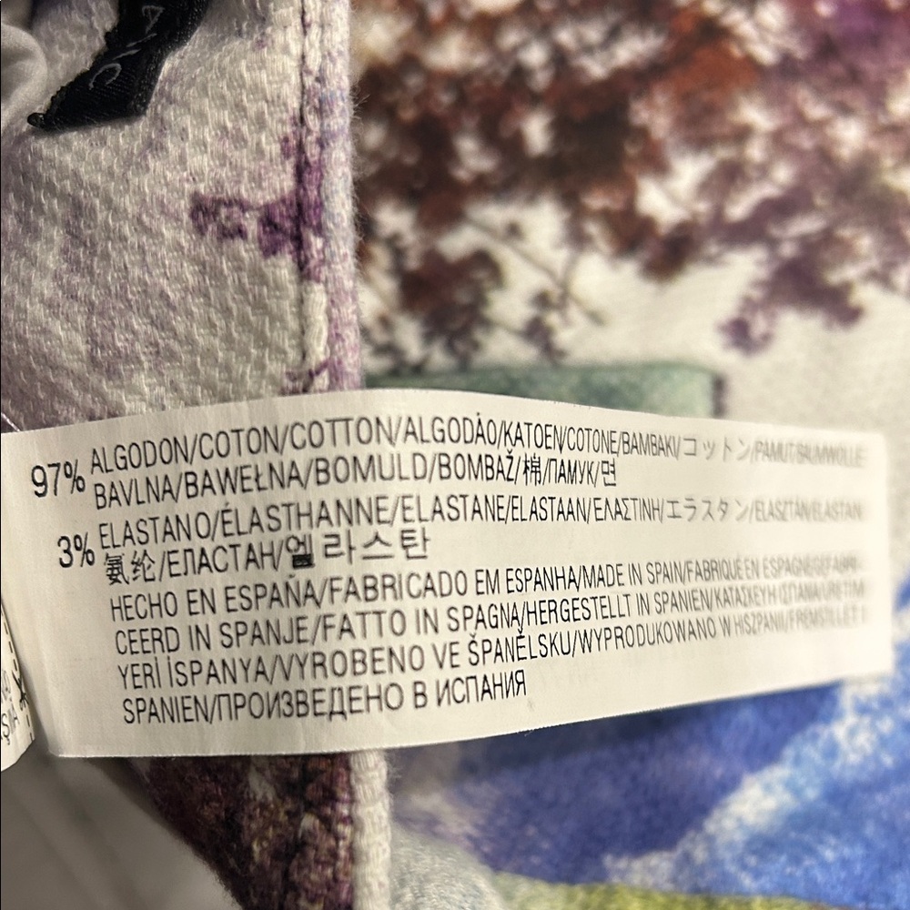 Zara Basic Multicolor Abstract Pants - image 5